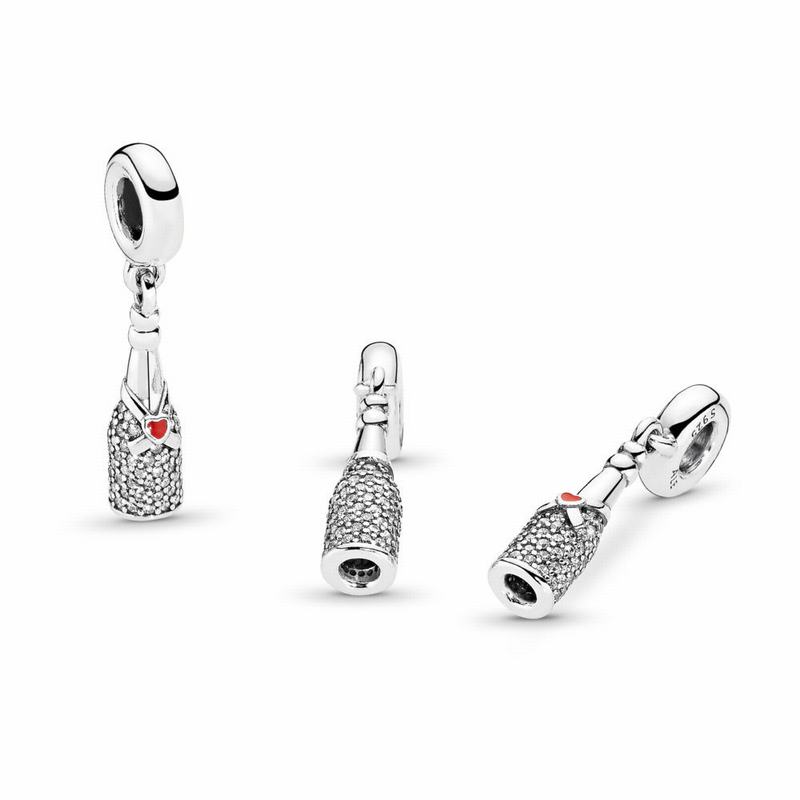 Pandora Celebration Time Dangle Charm - Sterling Silver/Enamel/Red/Cubic Zirconia - Canada | JV3555W